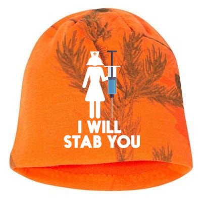 I Will Stab You Funny Graduating Nurse Gift Meaningful Gift Kati - Camo Knit Beanie