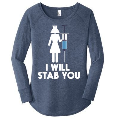 I Will Stab You Funny Graduating Nurse Gift Meaningful Gift Women's Perfect Tri Tunic Long Sleeve Shirt