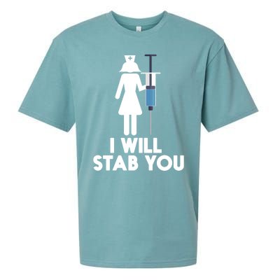 I Will Stab You Funny Graduating Nurse Gift Meaningful Gift Sueded Cloud Jersey T-Shirt