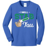 I Will Stab You Nurse Funny Gift Kids Long Sleeve Shirt