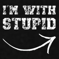 IM With Stupid Arrow Pointing Right Funny IM With Stupid Ladies PosiCharge Tri-Blend Wicking Tank