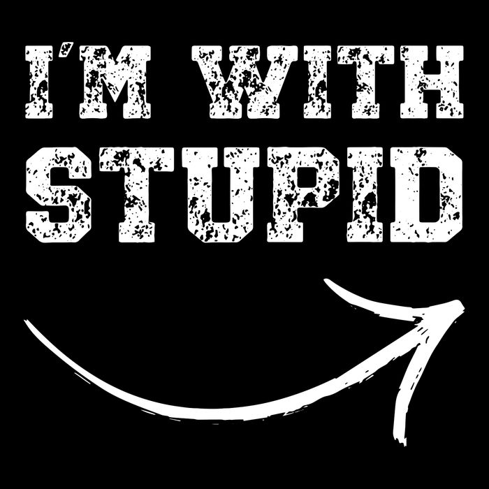 IM With Stupid Arrow Pointing Right Funny IM With Stupid T-Shirt