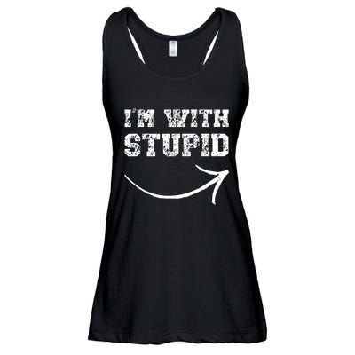 IM With Stupid Arrow Pointing Right Funny IM With Stupid Ladies Essential Flowy Tank
