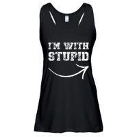 IM With Stupid Arrow Pointing Right Funny IM With Stupid Ladies Essential Flowy Tank