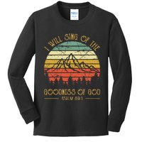 I Will Sing Of The Goodness Of God Christian Kids Long Sleeve Shirt