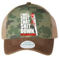 I Will Shut That Shit Down No Exceptions Legacy Tie Dye Trucker Hat