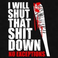I Will Shut That Shit Down No Exceptions Ladies PosiCharge Tri-Blend Wicking Tank
