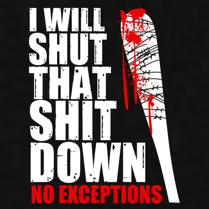 I Will Shut That Shit Down No Exceptions Ladies PosiCharge Tri-Blend Wicking Tank