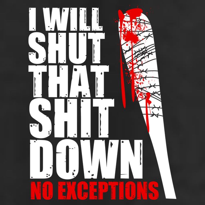 I Will Shut That Shit Down No Exceptions Crop Fleece Hoodie