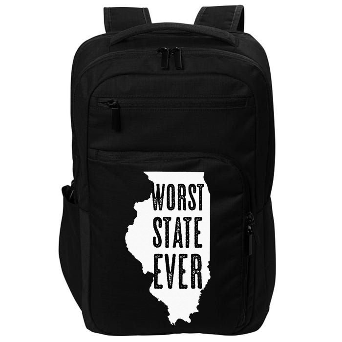 Illinois Worst State Ever IL Sucks Funny Graphic Impact Tech Backpack