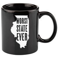 Illinois Worst State Ever IL Sucks Funny Graphic 11oz C Handle Ceramic Mug
