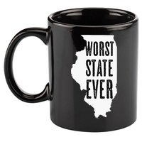 Illinois Worst State Ever IL Sucks Funny Graphic 11oz C Handle Ceramic Mug