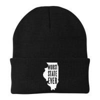 Illinois Worst State Ever IL Sucks Funny Graphic Beanie