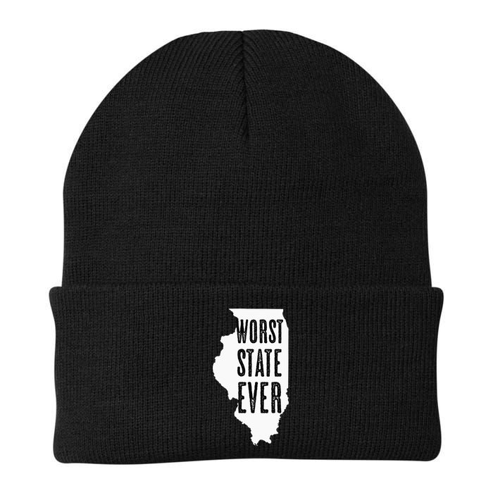 Illinois Worst State Ever IL Sucks Funny Graphic Beanie