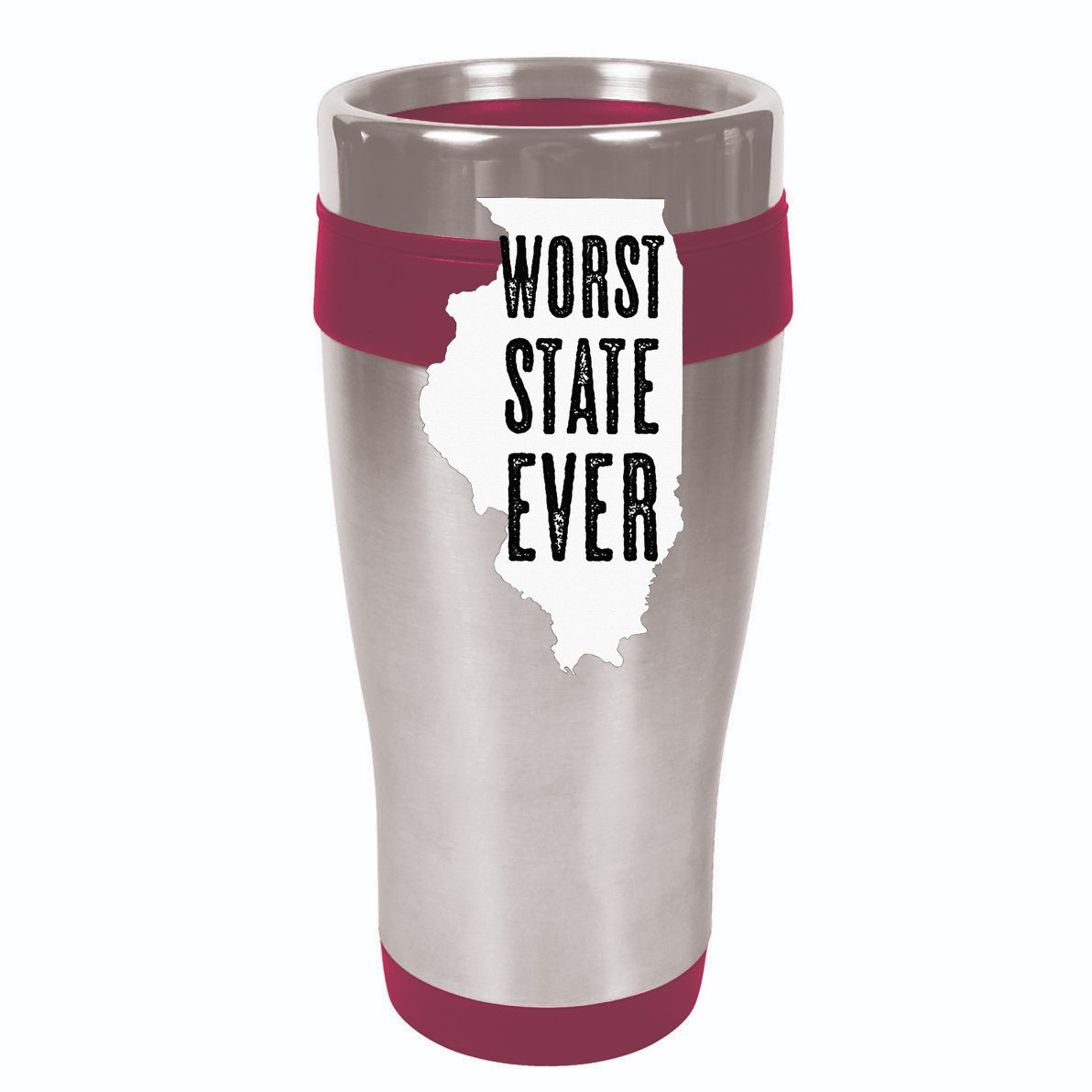 Illinois Worst State Ever IL Sucks Funny Graphic Cooling Performance Long Sleeve Crew