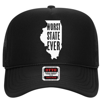 Illinois Worst State Ever IL Sucks Funny Graphic Hat