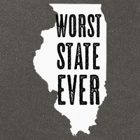Illinois Worst State Ever IL Sucks Funny Graphic Cotton Canvas Backpack