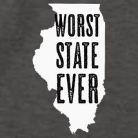 Illinois Worst State Ever IL Sucks Funny Graphic Vector Backpack