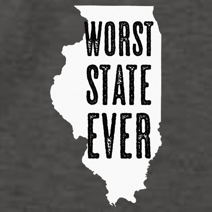 Illinois Worst State Ever IL Sucks Funny Graphic Vector Backpack