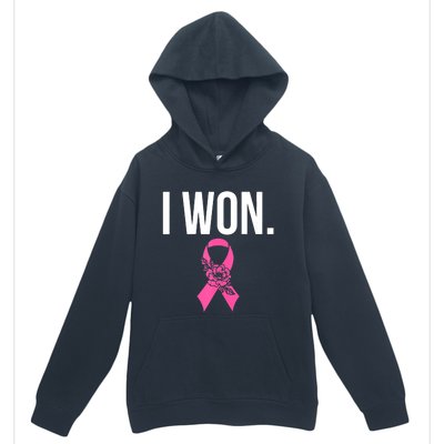 I Won Survivor Fighter Breast Cancer Awareness Pink Ribbon Urban Pullover Hoodie