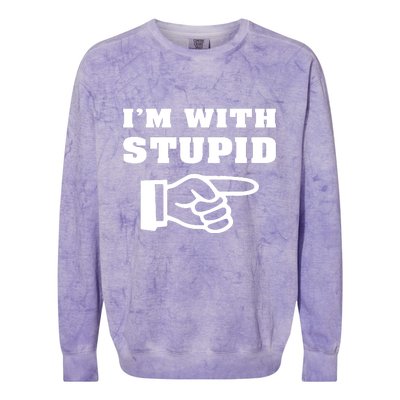 I'm With Stupid Colorblast Crewneck Sweatshirt