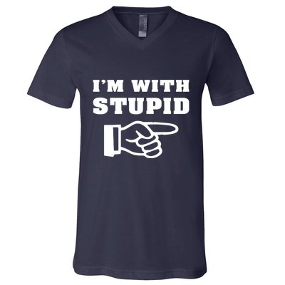 I'm With Stupid V-Neck T-Shirt