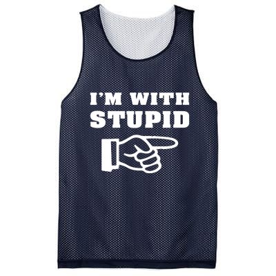 I'm With Stupid Mesh Reversible Basketball Jersey Tank