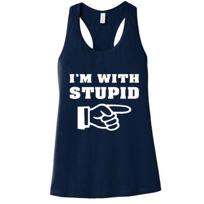 I'm With Stupid Women's Racerback Tank