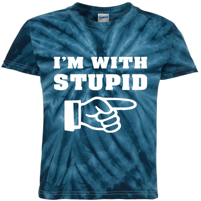 I'm With Stupid Kids Tie-Dye T-Shirt