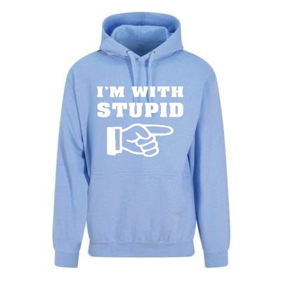 I'm With Stupid Unisex Surf Hoodie