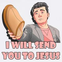 I Will Send You To Jesus Funny Asian Guy Asian Stereotypes Doggie Tank