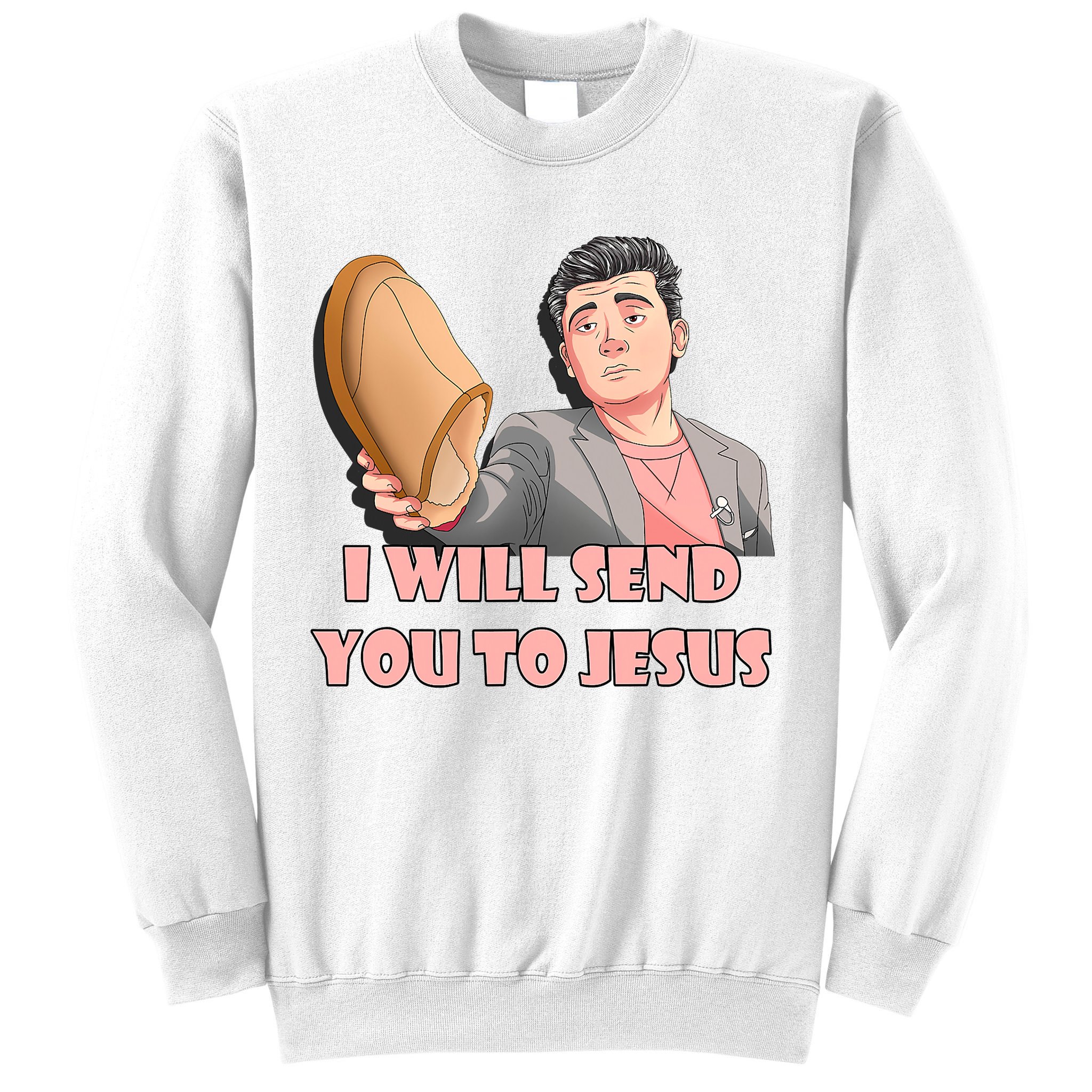 I Will Send You To Jesus Funny Asian Guy Asian Stereotypes Sweatshirt