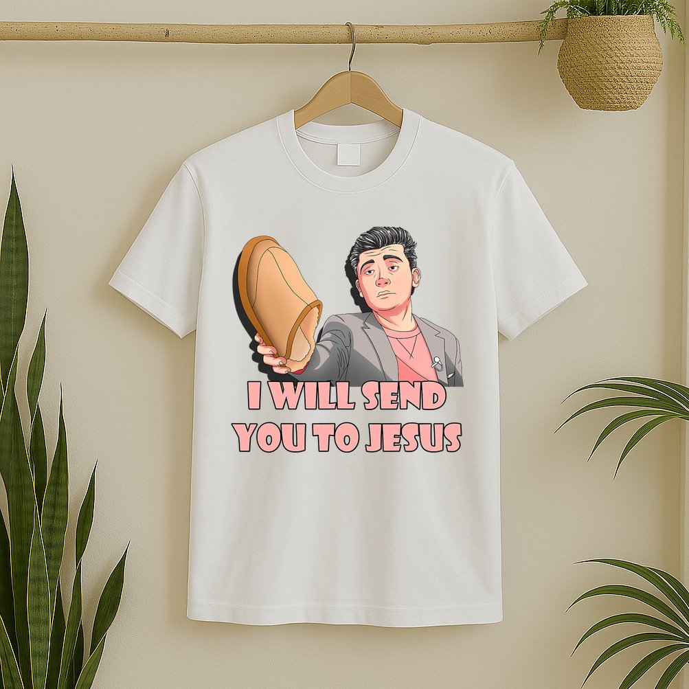 I Will Send You To Jesus Funny Asian Guy Asian Stereotypes T-Shirt