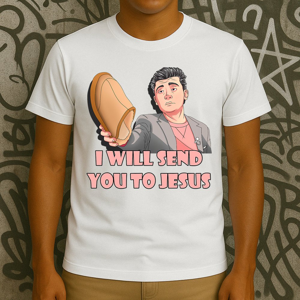 I Will Send You To Jesus Funny Asian Guy Asian Stereotypes T-Shirt