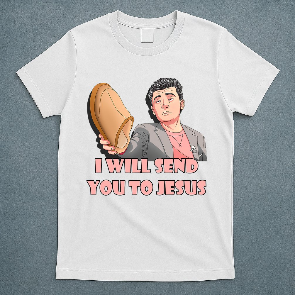 I Will Send You To Jesus Funny Asian Guy Asian Stereotypes T-Shirt