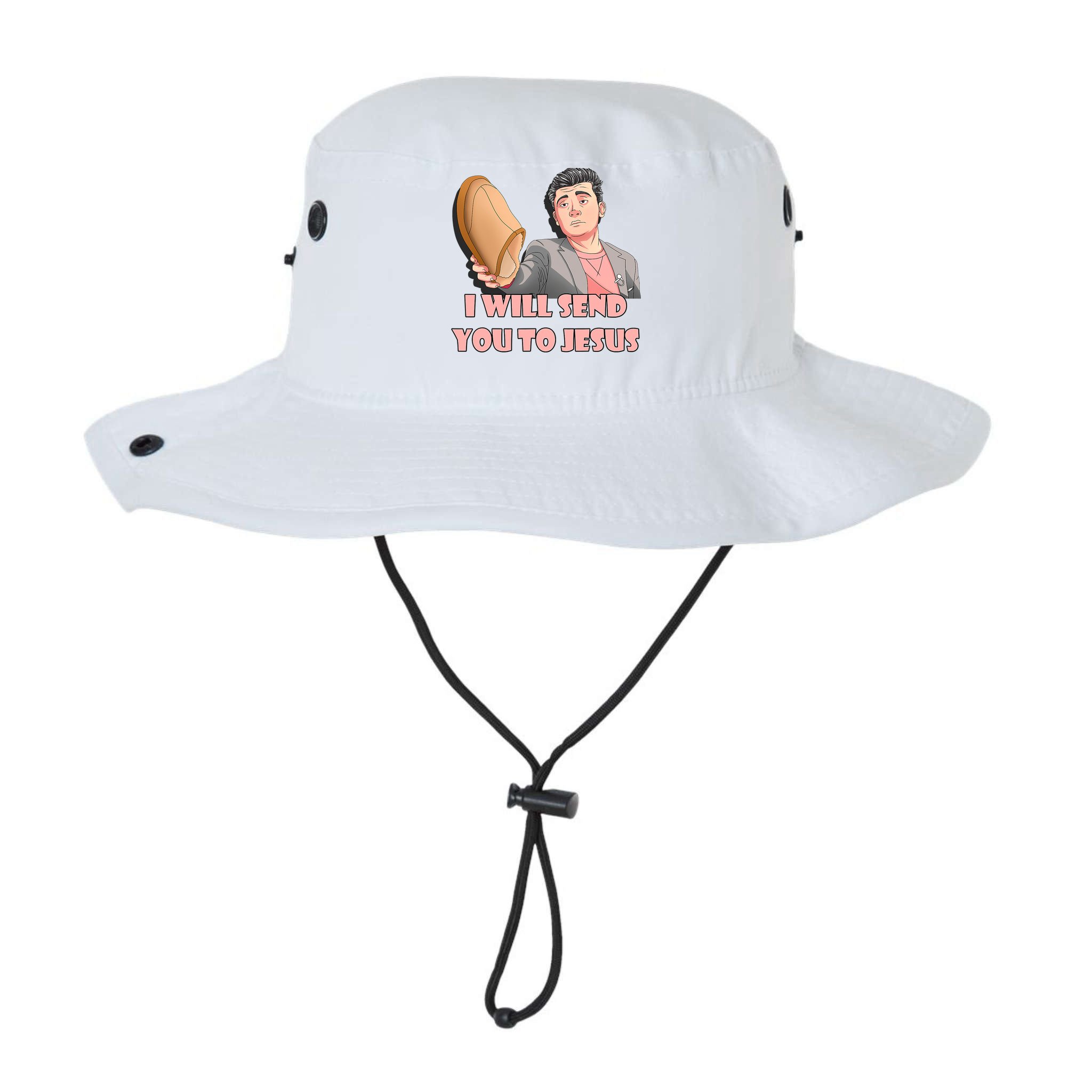 I Will Send You To Jesus Funny Asian Guy Asian Stereotypes Bucket Hat