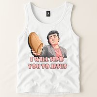 I Will Send You To Jesus Funny Asian Guy Asian Stereotypes Tank Top