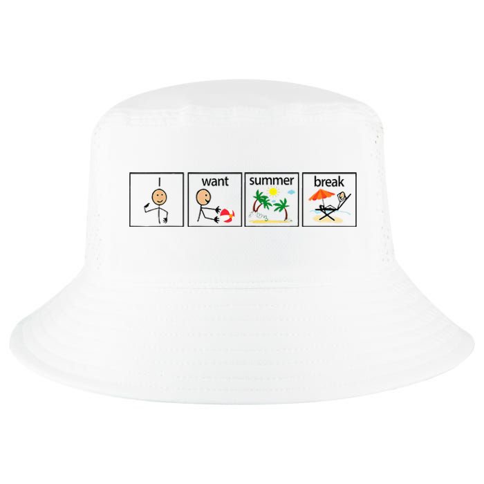 I Want Summer Break Teacher Hello Summer Vacation Cool Comfort Performance Bucket Hat