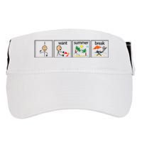 I Want Summer Break Teacher Hello Summer Vacation Adult Drive Performance Visor