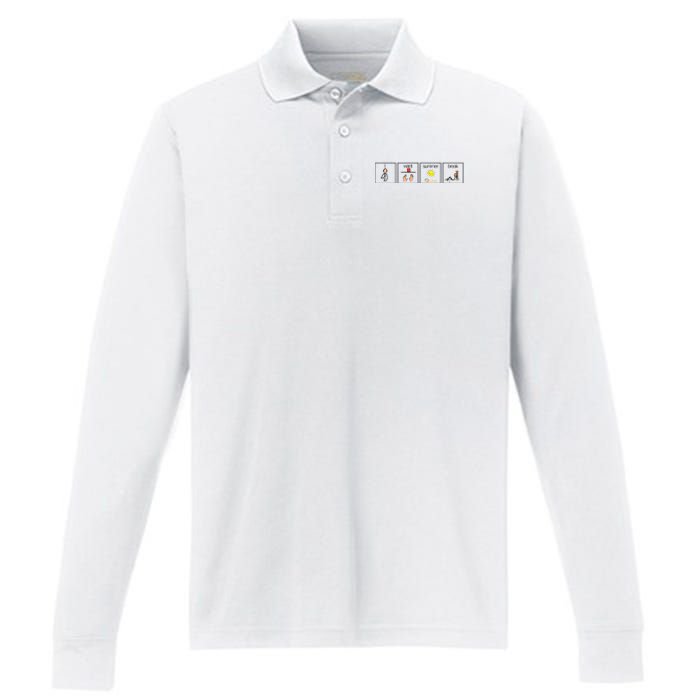 I Want Summer Break Teacher Last Day Of School Performance Long Sleeve Polo