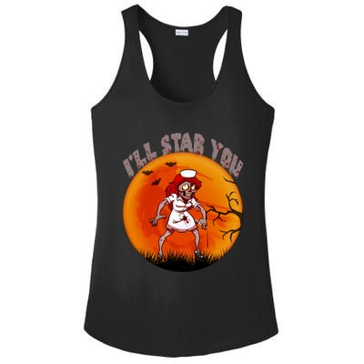 I Will Stab You Zombie Nurse Blood Halloween Scary Sunset Cool Gift Ladies PosiCharge Competitor Racerback Tank