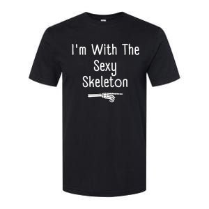 IM With Sexy Skeleton Halloween Costume Funny Last Minute Softstyle CVC T-Shirt