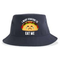 I Want Someone To Eat Me Sad Taco Sustainable Bucket Hat