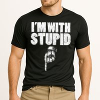 I'm With Stupid Pointing Down Finger Down I'm With Stupid Cooling Performance Crew T-Shirt