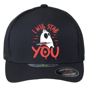 I Will Stab You Funny Ghost Nurse Halloween Nursing Gift Flexfit Unipanel Trucker Cap