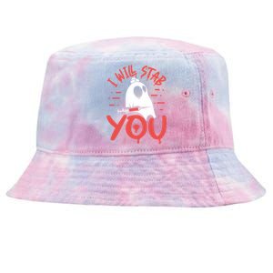 I Will Stab You Funny Ghost Nurse Halloween Nursing Gift Tie-Dyed Bucket Hat