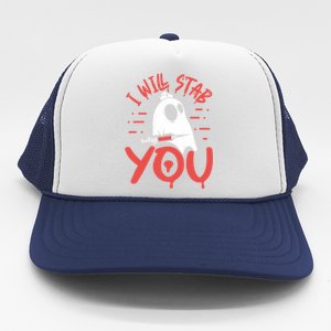 I Will Stab You Funny Ghost Nurse Halloween Nursing Gift Trucker Hat