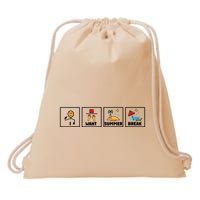 I Want Summer Break Drawstring Bag