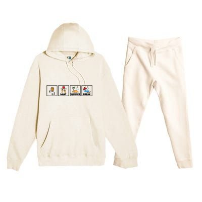 I Want Summer Break Premium Hooded Sweatsuit Set