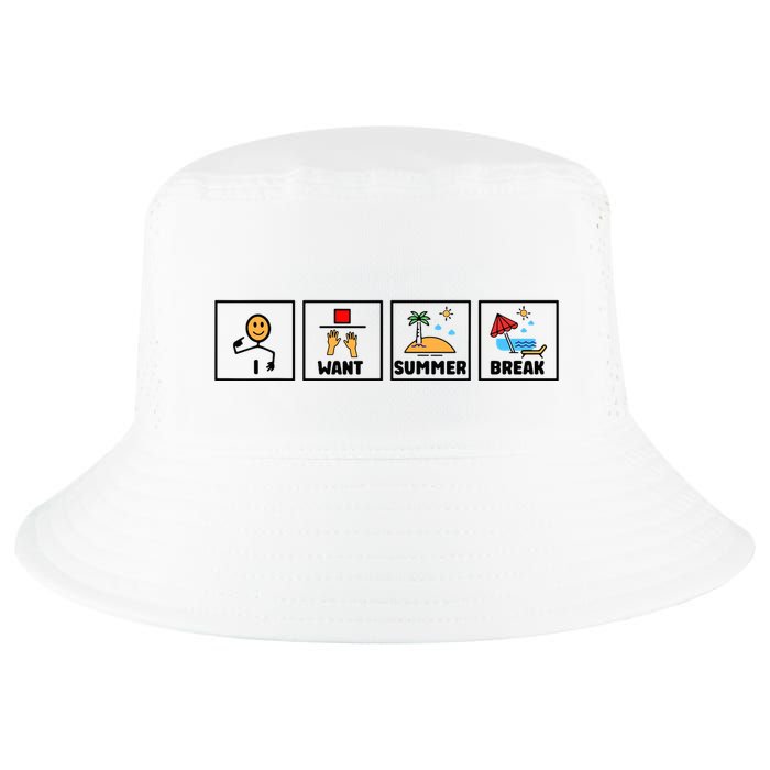I Want Summer Break Cool Comfort Performance Bucket Hat